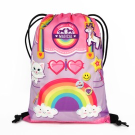 Paquete de 12 bolsas de regalo de arcoíris – Bolsas reutilizables de unicornio para niños y niñas, bolsas de regalo de fiesta de cumpleaños, regalo de baby shower, celebraciones mágicas, bolsas de