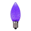 Vickerman C7 LED Purple Faceted Twinkle Replacement Bulb, Package of