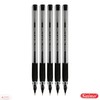 SAINO 5 x 0.7mm Tip Tri-Fit Triangular BLACK Ballpoint Pens