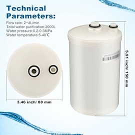 Qualirey 1 Pack Premium Filter Replacement Compatible with HG-N Type Water Ionizer, Compatible with Enagic Kangen LeveLuk SD501, JrIV, KANGEN 8(Not Original Type Before 2010)