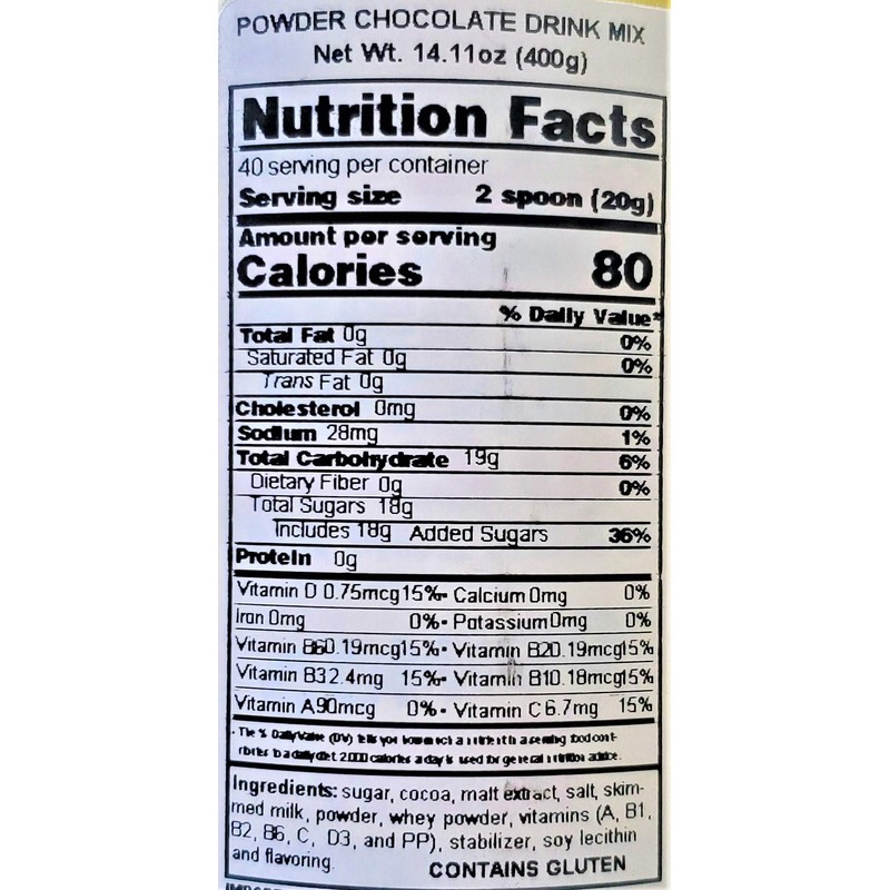 Toddy Original Brazilian Chocolate Drink Mix 14.1oz