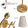 Pathson 2-Lights Linen Fabric Wall Sconce Light, Hardwired Double Curved
