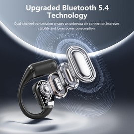 AI Translation Earbuds Real Time, 3-in-1 Translator Earbuds 164 Languages & Accents, Audifonos Traductores Inglés Español,Open Ear Wireless Headphones with Charging Case fit iOS & Android Black