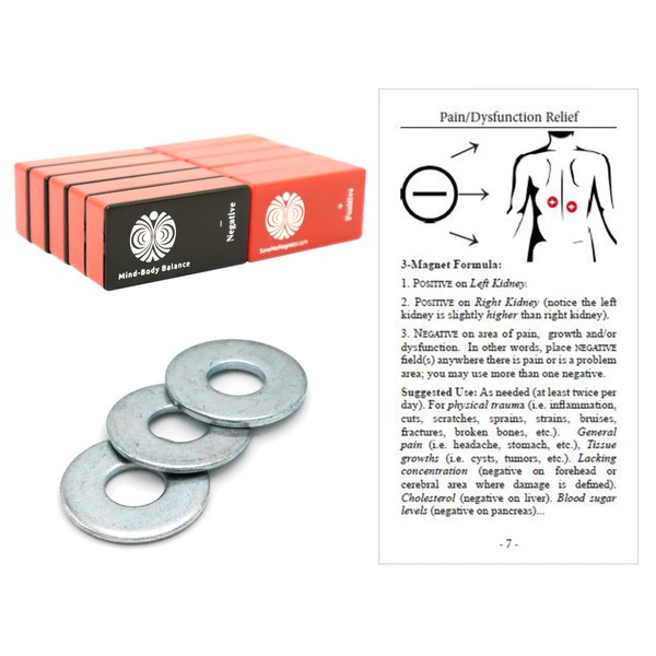 Biomagnetism: Magnetic Therapy Kit - DIY Quick Start SaveMeMagnets - (10 Magnets and Illustrated Instructional Booklet)