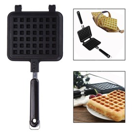 OFKPO Waffle Maker, Non-Stick DIY Waffle Baking Mould Tray Waffle Pan with Handle for Stovetop