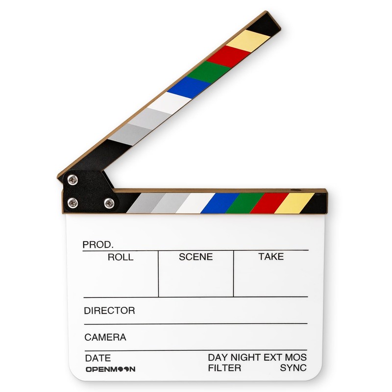 OPENMOON Director's Film Clapboard Cut Action Scene Clapper Board Slate
