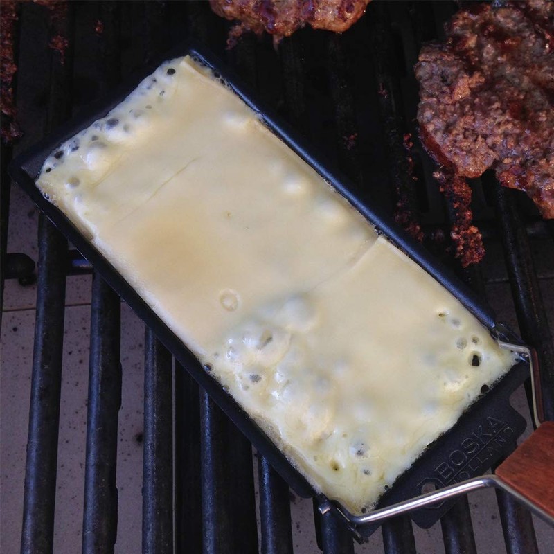 TAMUME Cheese Melter Portable Candlelight Raclette Metal Non-Stick Cheese Melting