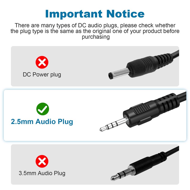 Sqrmekoko Replacement Charging Power Supply Cable Cord Line Compatible with