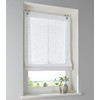 Brondy Roman Blind with Eyelets White Semi-Transparent Linen Look Roman