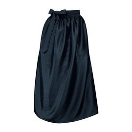 Apron for Dirndl Costume Dress Dirndl Dress Dirndl Apron Taffeta Apron Costume Fashion Plain Taffeta Green Pink Red Pink Blue Black Shiny Apron, Size: S/M = 34 36 38, Colour: Navy