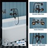 Aolemi Matte Black Wall Mount Bathtub Faucet with Hand Shower