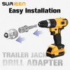 SURIEEN Trailer Jack Drill Adapter, Stainless Steel Top Wind Trailer