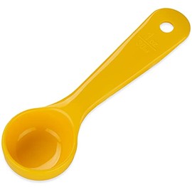 Carlisle FoodService Products 492104 - Cuchara medidora sólida con mango corto, 1 onza, amarillo