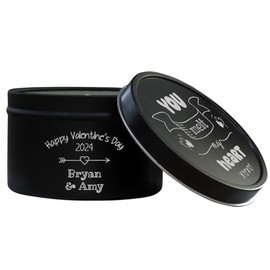 You Melt My Heart Customized Candle Include a Couples Name and Dates or Holiday (Bright Citrus)