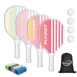 Pickleball Paddles Set of 4,USAPA Approved,4 Indoor&Outdoor Balls, Carrying Bag, 4 Cooling Towels,4 Pack Paddles,Pickleball Paddles Pack Gifts for Beginner&Pro
