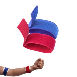 Convenient Set of 2 Elastic Hemostatic Bands, Dialysis, Point Pressure Design, Veins and Arteries, Red 12.2 inches (31 cm) / Blue 13.0 inches (33 cm), Safety Material & Precision Processing, For