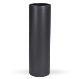 Black Ceramic Round Planter 20" H x 6" W x 6" L - Cylinder Vase Basic Ceramic Cylinder Decorative Pot, Tall