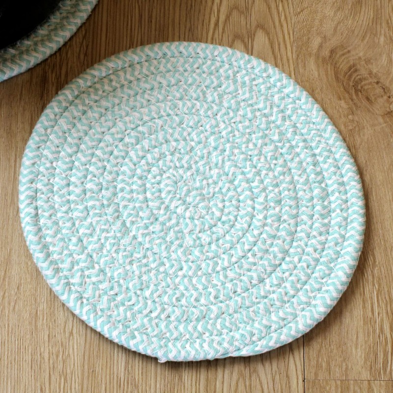 Stylish Braided Corded Pot Holder/Mini Placemat, Set of 2 (7.5"