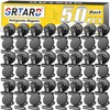Grtard 50 Pack Magnetic Clips Refrigerator Magnet Clips, Black Heavy