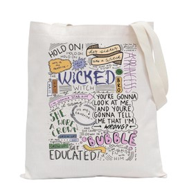 POFULL Musical Shoulder Bag Musical Theatre Gift Broadway Musical Merchandise Musical Lover Tote Bag (BUBBLE)