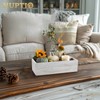 NUPTIO Flower Box Rectangle Centerpieces: 2 Pcs 11.8" Long Wood