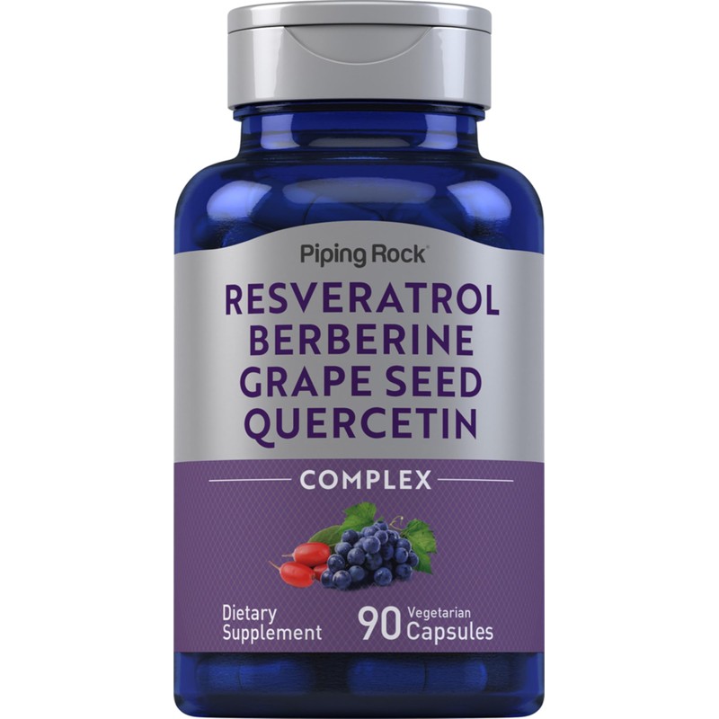 Piping Rock Resveratrol Berberine Grape Seed & Quercetin Complex |