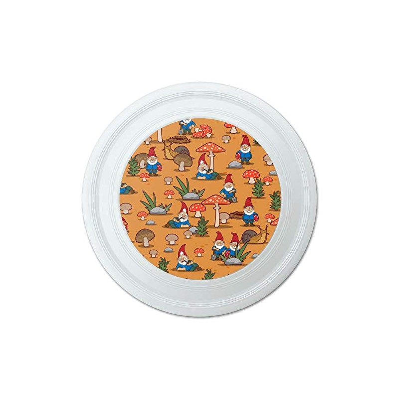 GRAPHICS & MORE Gnomes Toadstools and Mushrooms Pattern Novelty 9"