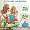 BIZOI 2PCS Elderly Spill Proof Cups, 300ml Unspillable Cup with