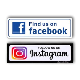 eSplanade インスタグラム、フェイスブック サインステッカー デカール（Instagram と Facebookのセット) - Facebook Instagram Sticker