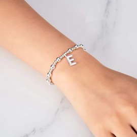 Philip Jones Letter E Initial Stretch Bracelet Created with Zircondia® Crystals