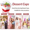 50 Pack 3.5 oz Mini Dessert Cups with Lids and
