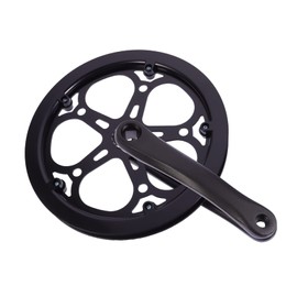 Kisangel 1 Set Bicycle Crankset Single Ring Bike Crankset for Single Speeds Bike 52t Crankset 52 Tooth Crankset Replacement for Crank P_b0936qsxxd Aluminum Alloy Mountain Bike Crankshaft