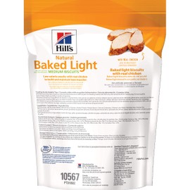 Hill's Natural Baked Light Biscuit Treats for Medium-Sized Dogs, Chicken, 8 oz. Bag