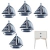 WBNYX Antique Pewter Sailboat Cabinet Knobs, Single Hole Drawer Pulls