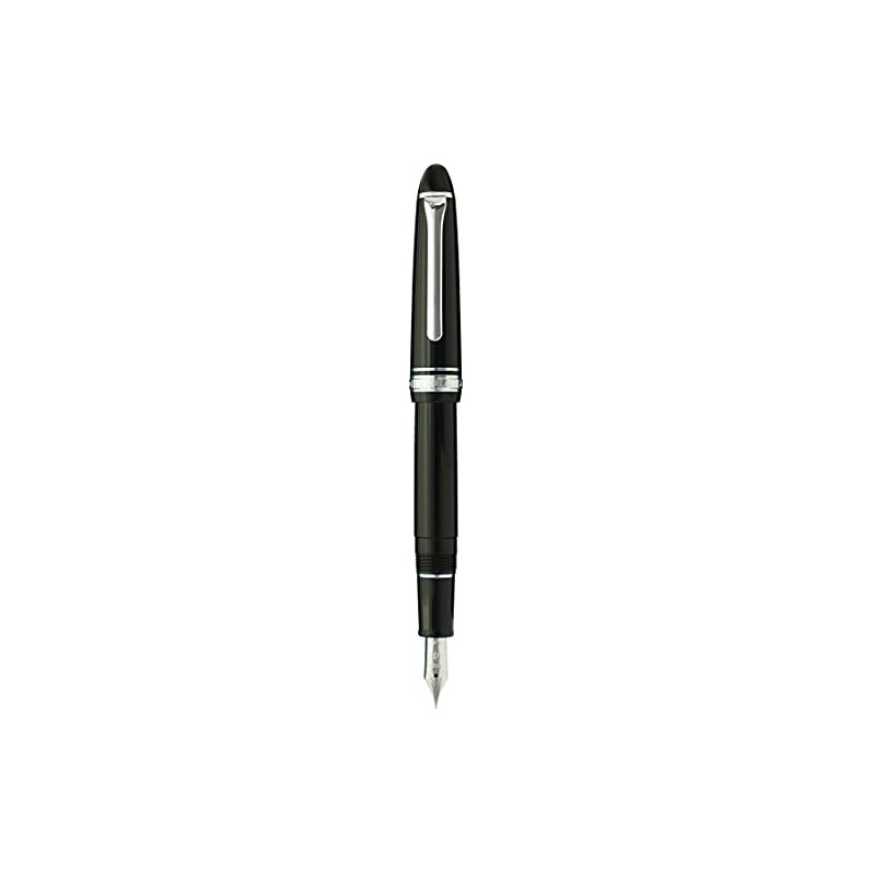 Sailor Fountain Pen, Pro-Fit Casual, Silver Trim, Black, Medium Point,