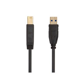 Monoprice USB 3.0 Type-A to Type-B Cable - 3 Feet - Black | Compatible with Monitor, Scanner, Hard Disk Drive, USB Hub, Printers - Select Series, 1 Count (Pack of 1)