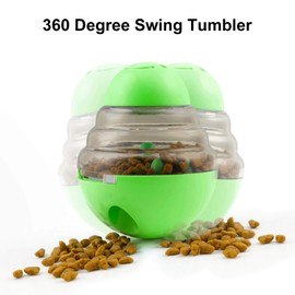 Guardians Tumbler Pet Toy, Dog Leaky Food Toy Interactive Dog Cat Toy Food Treat Dispensing Toys, Slow Feeder Treat Ball for Pets Increases IQ (Green)