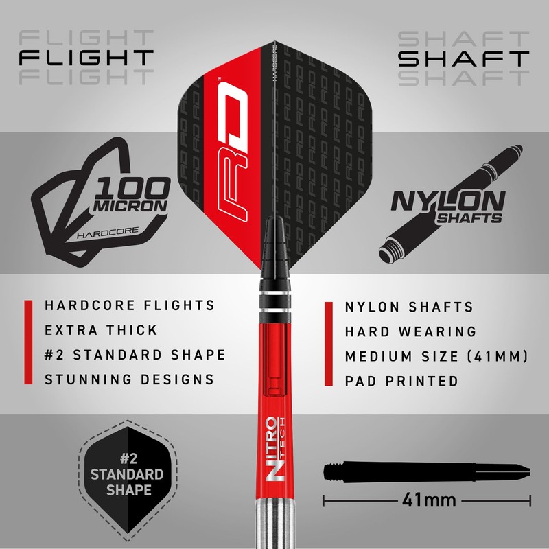 RED DRAGON Javelin Black 26g - Tungsten Professional Steel Tip