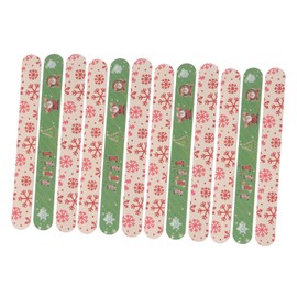 WOONEKY 12pcs Christmas Nail Files Grit for Diy Manicure and Salon Use Random Designs for Natural and False Nails