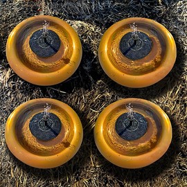 Generic Wild Bird Lover’s Solar Powered Bird Bath Fountains, 4 Pack, Gold, Black