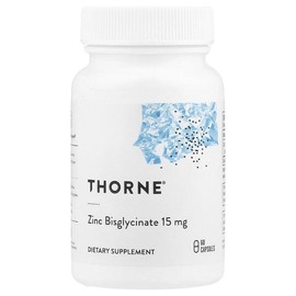 Thorne (Thorne Research), Zinc Bisglycinate, 15 mg, 60 Capsules / Thorne (쏜리서치), 아연 비스글리시네이트, 15mg, 캡슐 60정