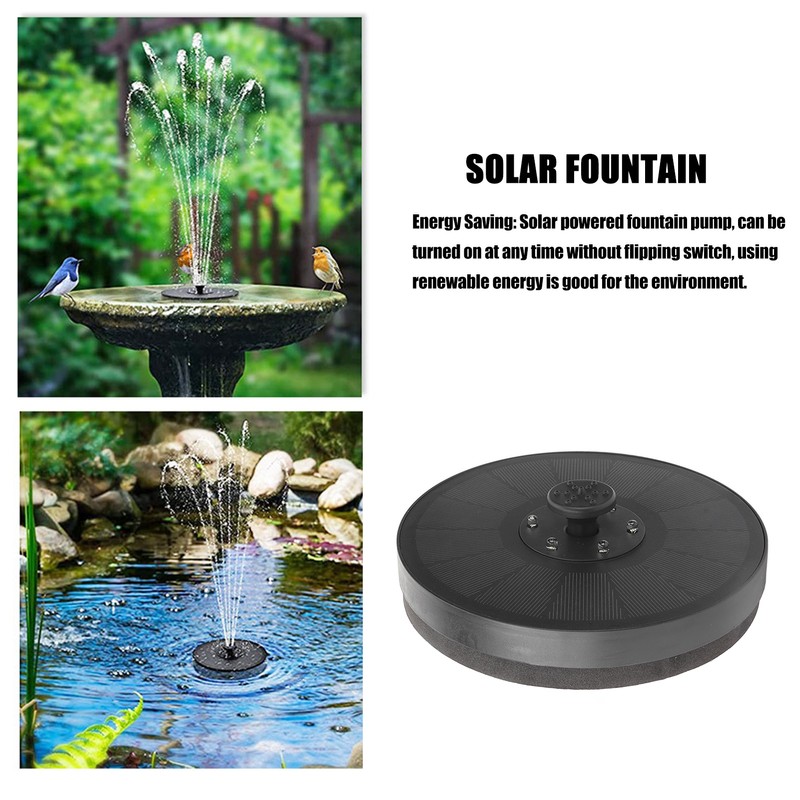 3W 7V Solar Lighted Fountain with Nozzle Floating Fountain Pump