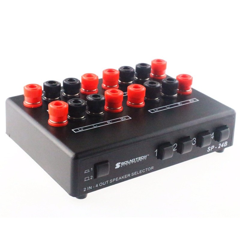 2in ⇔ 4out Speaker Selector/Switcher *Banana Plug Type