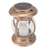 Brass Color Courtyard Solar Powered Hanging Lantern Light IP44 Waterproof