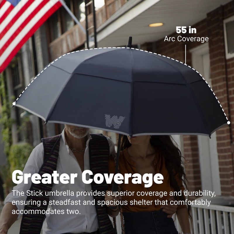 Weatherman Umbrella - Stick Umbrella - Windproof Umbrella Resists Up