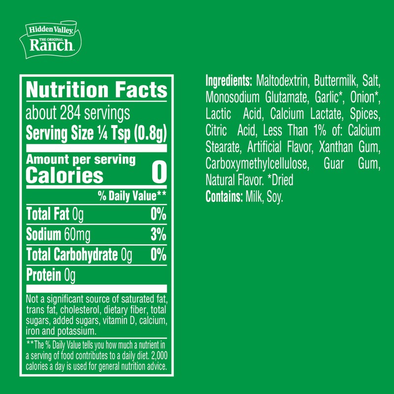 Hidden Valley Original Ranch Seasoning, Dressing and Dip Mix, 8