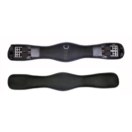 Preto New Synthetic Girth Dressage Memory Foam Equine Elasticated Both Ends Anatomical Horse Saddle Girths Anti-Chaff & Anti-Gall Comfort Cushioning Performance Ergonomically Shaped Padded no pinching