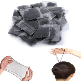 60 Redes para Cabello, Cofias de Cocina Profesionales, Reutilizables y Lavables, para Uso en Cocinas, Restaurantes y Salones de Belleza, Tamaño 50 cm, Negro, Diseño Elástico y Cómodo, para Profesionales y Aficionados