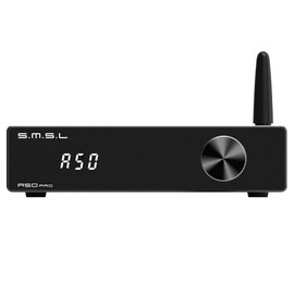S.M.S.L A50 Pro Amplifier,LPF&HPF,2.1 Channel Audio Amplifier,100W Bass Output Power, HiFi Bluetooth 5.0 Stereo Audio Amplifier,Supports HDMI (ARC),Passive Subwoofer,MA12070P*2 Chip