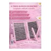 Pestañas Postizas 740 Piezas, Volumen Natural, Kit Profesion Negro D